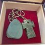 Vintage Irish Keyring with 2 Green Stones Image 5