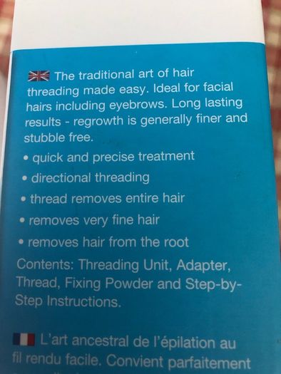 hair removal threading machine