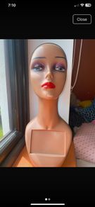 Two wig styling mannequin heads