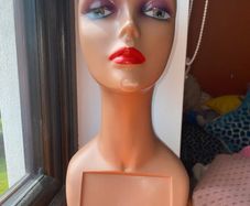 Two wig styling mannequin heads