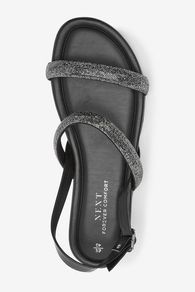 Black Strappy Flat Sandals BNWT Size 5