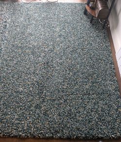Ikea rug high pile 170x230  blue-green