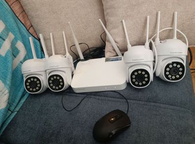 camcamp camera nvr kit sc53 brand new 500gb camera just requires a power supply at each camera no cables need to run from camera to NVR