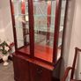 Mahogany Display Cabinet with Glass Shelves & Internal Lighting Image 2