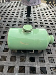 Vintage Green Stoneware Hot Water Bottle