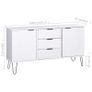 Sideboard New York Range White Solid Pine Wood Image 7