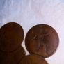 2 x 1916 copper pennies. Image 4