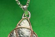 Handmade sterling silver and copper Celtic trinity pendant on 18 or 20 inch chain necklace