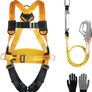 Fall Protection Safety Harness with Dual Lanyard and Double Hooks, Adjustable Full Body Harness for Men, Construction, Climbing, Roofing, Exterior Work, Max Load 100kg, EN 361/354/355 Certified Image 7