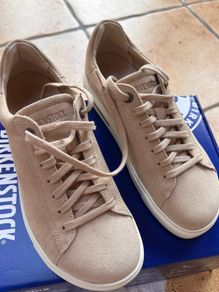 Birkenstock Brand New Bend Low Sandcastle Suede Leather Shoes Size 38