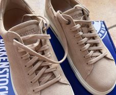Birkenstock Brand New Bend Low Sandcastle Suede Leather Shoes Size 38