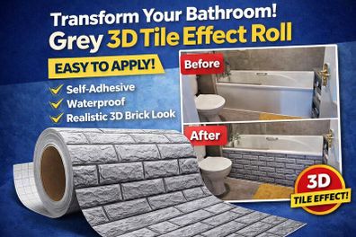 Grey 3D Tile Roll