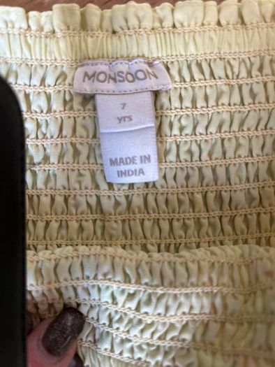 Monsoon dress age 7 like new! Worn once!