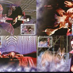 1997 Ireland Dracula Commemorative Stamps Maximum Cards First Day of Issue Cancel with matching stamp.