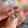 Pandora Womens Silver Crossover Sparkly Ring- Size 58 Brand New Image 10