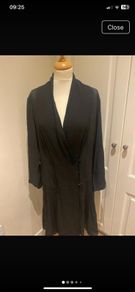 Vintage Ghost London black viscose dress - size 12