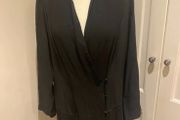 Vintage Ghost London black viscose dress - size 12