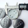 Set/4x 61mm AUDI Gloss GREY 3D alloy wheel centre caps cap 4M0601170JG3 Hub Cover Image 10