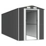 Garden Shed Anthracite 192x523x223 cm Galvanised Steel Image 2