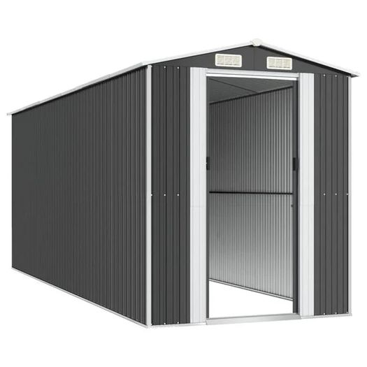 Garden Shed Anthracite 192x606x223 cm Galvanised Steel