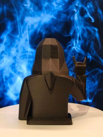 3D Printed Low Polygon Ozzy Osbourne Bust