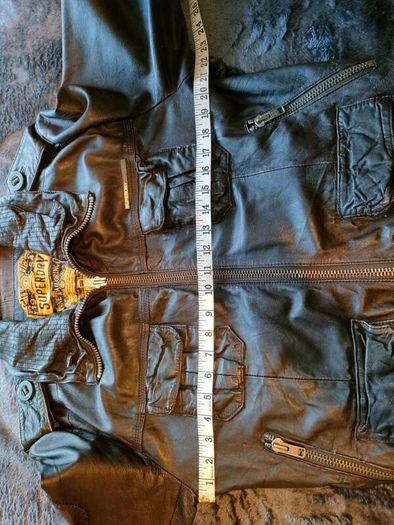 Men's Vintage Style Superdry leather jacket  Size L