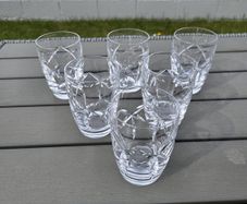 Full Set Of Vintage Waterford Crystal Large Tumblers Kerry Pattern