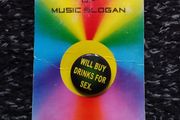 Vintage Lifestyle Button Badge - " Will Buy Drink For Sex "