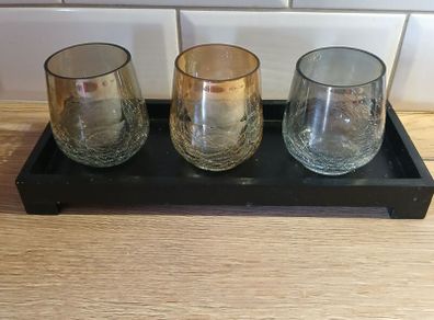 Smoked Glasses Tealight Holder