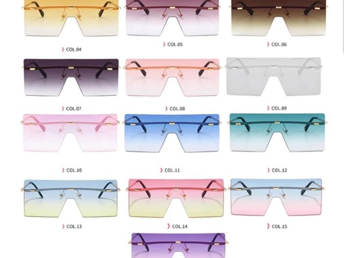 Rimless trendy sunglasses-KCL