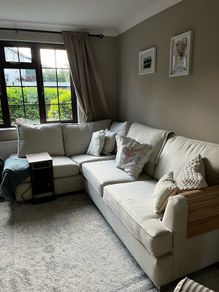 BRAND NEW cream corner sofa