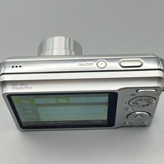Sony DSC-W210 12.1MP Digital Camera Silver - Full Kit