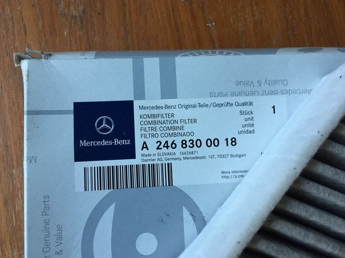 Pollen Filter (Mercedes W176 W246 W242 C117 X156)