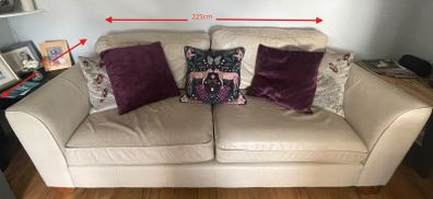 Two comfy leather sofa's for sale