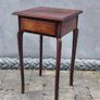 Antique-style single-drawer wooden side table Image 6