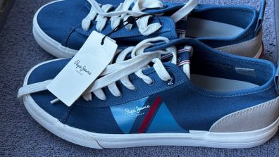 Pepe Jeans London Men's Navy Trainers, Size EU 43, New With Tags