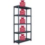 Storage Shelf Racks 2 pcs Black 250 kg 80x40x180 cm Plastic Image 8