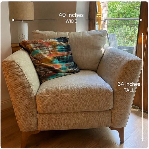Cream / Beige Armchair in Excellent Condition