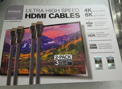 Sanus HDMI cable 2 pack (NEW)