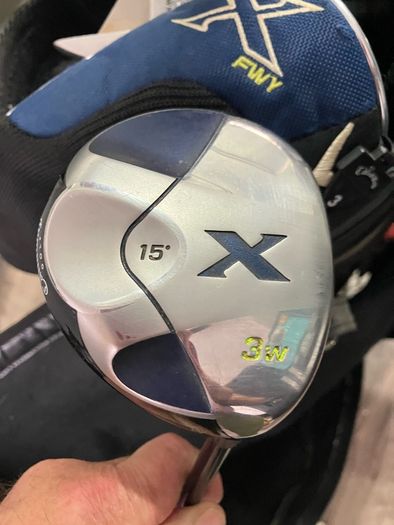 golf bag and clubs