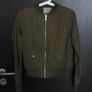 ladies army green crop style lightweight jacket/anorak size small 8 to 10 Image 4
