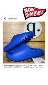 2023 Adidas Yeezy Slide Azure UK10 (fits UK9)