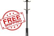 NEW SALE | Metal Coat Rack, Clothes Stand, Hat Handbag Hanger, 182 cm Tall Hall Tree, Black
