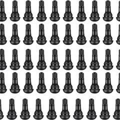 50PCS Tubeless Valve, Car Tyre Valve Caps, Rubber Tyre Valve, Car Tire Valve, Wheel Tire Valve Stem, TR414 Valve Nozzle with Valve Core for Tubeless Rim Holes on Standard Vehicle Tires
