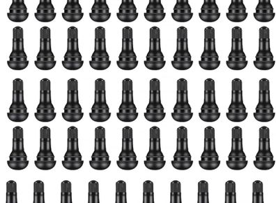 50PCS Tubeless Valve, Car Tyre Valve Caps, Rubber Tyre Valve, Car Tire Valve, Wheel Tire Valve Stem, TR414 Valve Nozzle with Valve Core for Tubeless Rim Holes on Standard Vehicle Tires