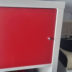 Ikea Kallax inserts with door 2 red