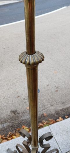 antique brass oil lamp stand