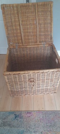 Large Wicker Storage Trunk
