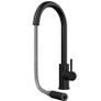 Matt Black Pull-Out Kitchen Mixer Tap | Single Lever Brass Faucet Image 2