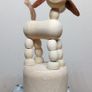 Wooden toy. Movable Puppet Figure. Dog Image 5